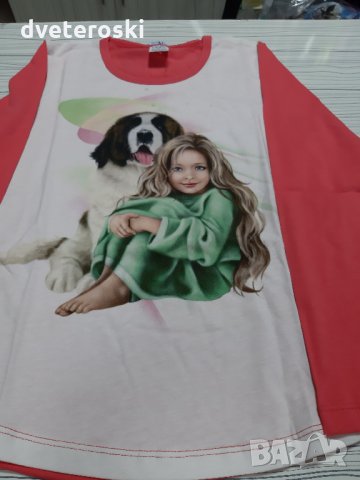 Детска пижама с дълъг ръкав за момиче ръст 140, снимка 5 - Детски пижами - 26437892