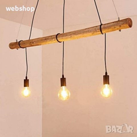 ПОЛИЛЕЙ ПАЯК С 3БР. ФАСУНГИ Е27, 220V, ВИНТИДЖ, 60W, ЧЕРЕН, снимка 1