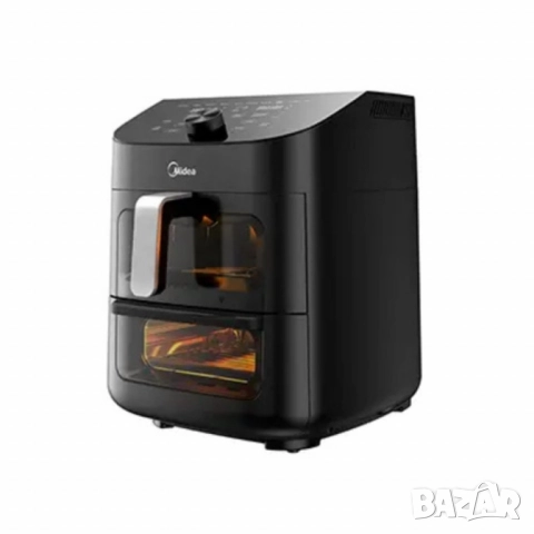 Еър Фрайър 2 в 1 - 11L - Midea MAD1100DADK - С две зони за готвене, 10 програми и 360° циркулация на, снимка 16 - Друга електроника - 51858947