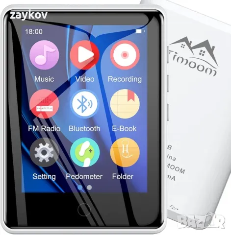 MP3 плейър 32GB с BT 5.0 Поддържа TF до 128GB, Timoom M6 MP3 HIFI Lossless Sound Музикален плейър