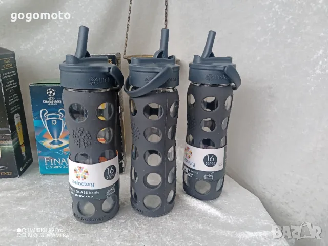 Еко стъклени бутилки за течности с сламка, made in USA, снимка 15 - Други стоки за дома - 50433426