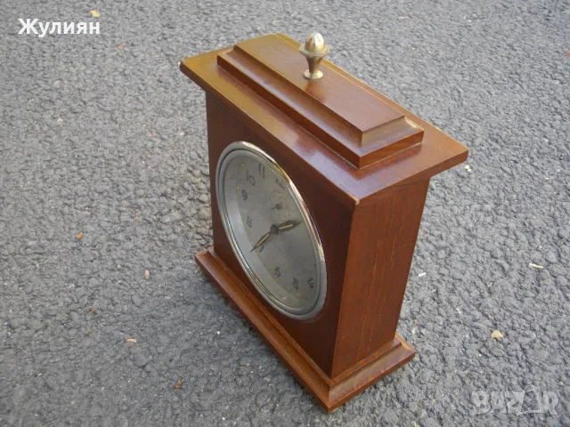 СТАР НАСТОЛЕН КАМИНЕН ЧАСОВНИК БУДИЛНИК VEGLIA , снимка 3 - Антикварни и старинни предмети - 47378909