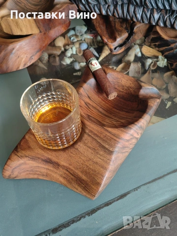 Пепелник за пури с място за чаши, снимка 5 - Декорация за дома - 54292168