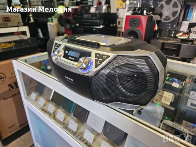 Радиокасетофон Lenco SCD-720SI Има радио, диск, касета, bluetooth и aux. DAB+ mp3 Работи отлично., снимка 11 - Радиокасетофони, транзистори - 52810724