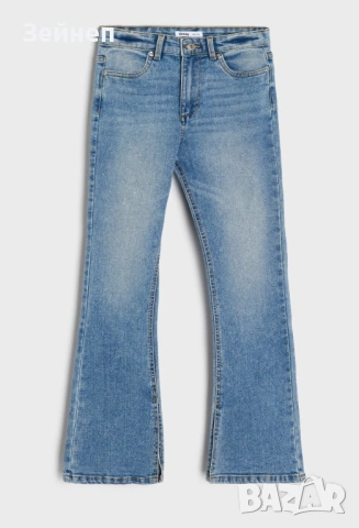 Дънки чарлстон с цепка, снимка 2 - Дънки - 54119113