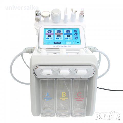 АПАРАТ 6 В 1 ВОДНО ДЕРМАБРАЗИО, КИСЛОРОД, RF, BIO, УЛТРАЗВУК И ШПАТУЛА, снимка 2 - Козметични уреди - 33454136