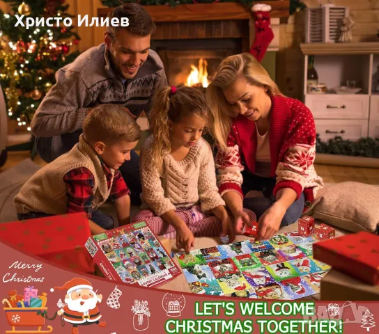 Пъзел с животни котета Коледен календар 1008 части, снимка 4 - Игри и пъзели - 48570019