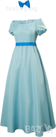 Дамски косплей костюм Уенди, рокля за Хелоуин принцеса с колан и тиара