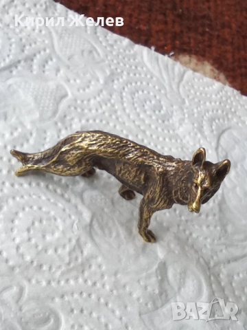 Бронзова фигурка на куче малка 52534, снимка 6 - Антикварни и старинни предмети - 52589994