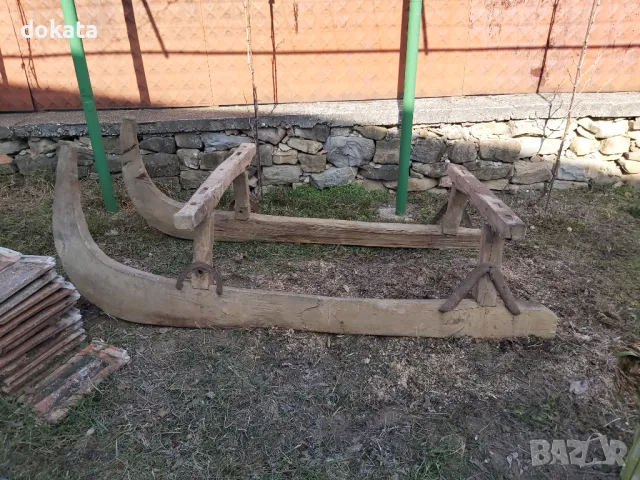 Стара дървена шейна от царско време, снимка 4 - Декорация за дома - 49082310