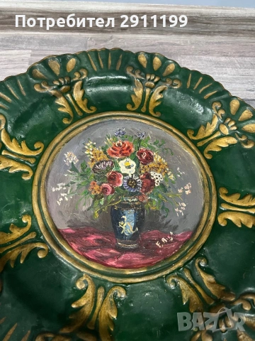 Антикварна декоративна купа / чиния, 2 бр., снимка 6 - Други - 53333569