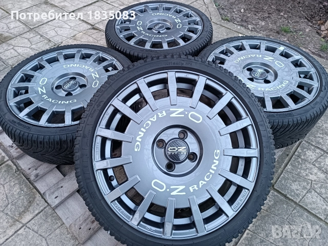 Лети джанти 17ки 4х100 O.Z. Racing + зимни гуми 205/40/17 Kleber
