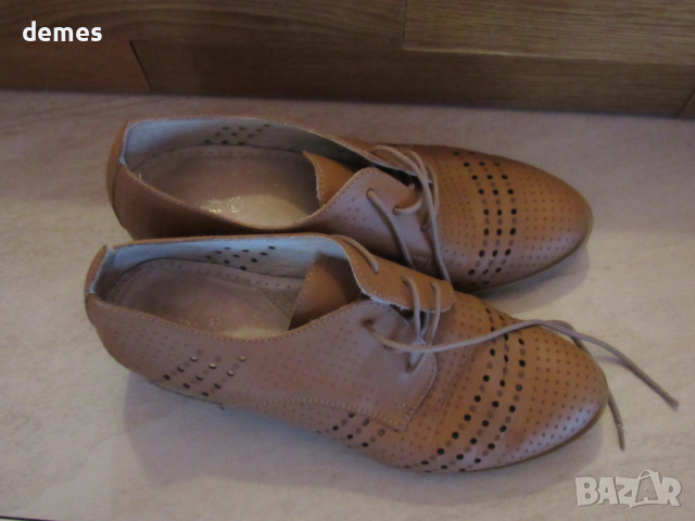 Дамски обувки от естествена кожа номер 40, нови, снимка 6 - Дамски обувки на ток - 36425805