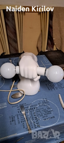 стена/настолна порцеланова лампа , снимка 5 - Настолни лампи - 52314825