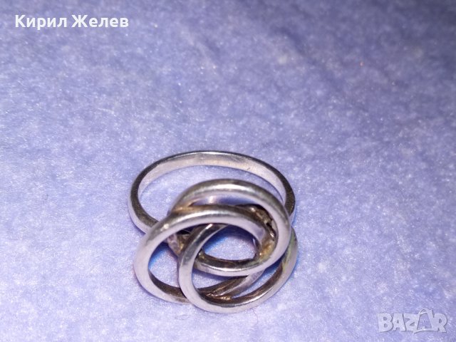 СТАР АЖУРЕН ДИЗАЙНЕРСКИ СРЕБЪРЕН ВИНТИДЖ ПРЪСТЕН ВИСОКА ПРОБА СРЕБРО 35244, снимка 10 - Пръстени - 39470795