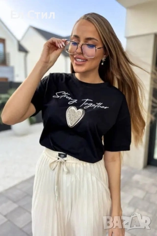 🐼Дамска тениска, универсален размер , снимка 2 - Тениски - 54199638