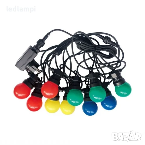 Кабел С Поредица От 20лампи RGB 10m IP44