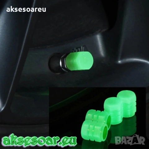 Комплект нови 8 бр. светещи капачки за вентили, флуоресцентни нощни светещи за декорация на кола, снимка 10 - Аксесоари и консумативи - 53901000
