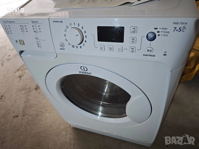 Пералня със Сушилня Indesit pwde 7124 w, снимка 3 - Перални - 52885154