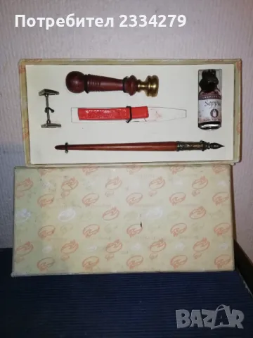 Стар калиграфически комплект ,,Bortoletti" Venecia. Топографска линия. , снимка 3 - Други ценни предмети - 49511466