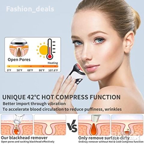 Нов USB акумулаторен Вакуум за премахване на черни точки Почистване пори лице, снимка 2 - Други - 42188264