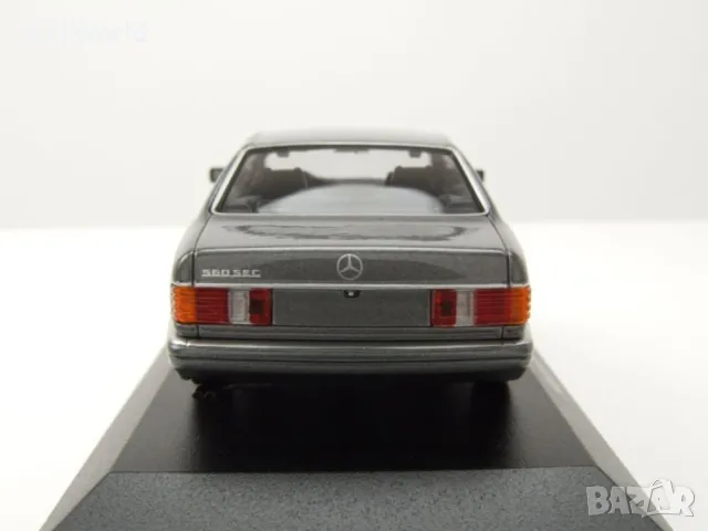 Mercedes-Benz 560 SEC W126 1986 - мащаб 1:43 на Maxichamps моделът е нов в PVC дисплей-кейс, снимка 6 - Колекции - 50011068