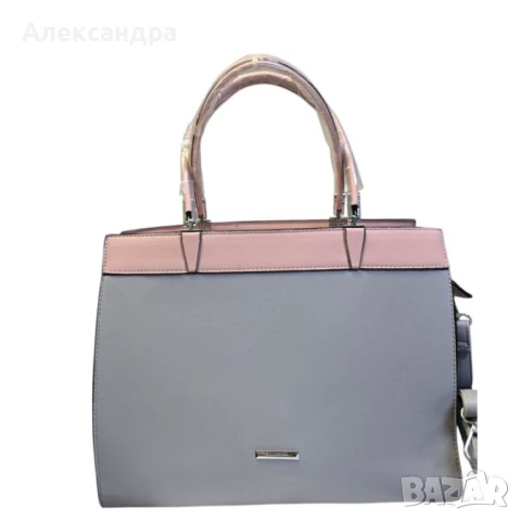 Модерна дамска чанта с двуцветен дизайн, снимка 3 - Чанти - 50698656