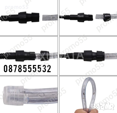 Коледен светещ Led маркуч RGB в магична многоцветна свелина, снимка 10 - Външни лампи - 52343805