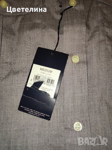 Мъжка риза с къс ръкав в цвят тъмен люляк размер M 15 лв., снимка 9 - Ризи - 42619800