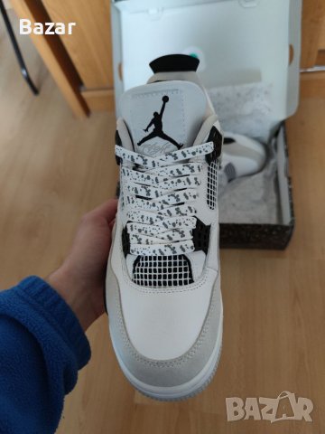 Nike Air Jordan Retro 4 Military Black White Размер 44 Номер 28см Мъжки Обувки Кецове Маратонки, снимка 17 - Маратонки - 39424027