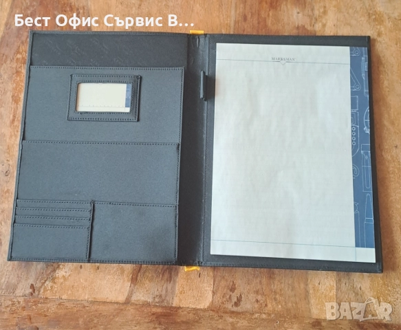 папка луксозна за документи черен с жълто без/с цип Марксман Marksman Размер А4 , снимка 2 - Ученически пособия, канцеларски материали - 52317836