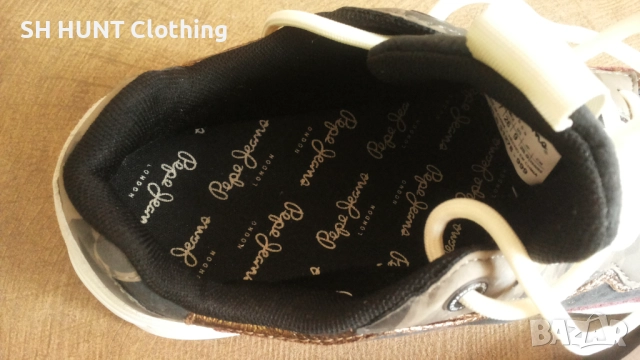 Pepe Jeans Sloane Camu Sneakers PLS31278 Black 999 Размер EUR 40 / UK 7 дамски естест. кожа 152-13-S, снимка 15 - Маратонки - 52666787