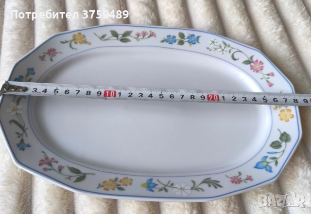 Плато и захарница с нежен флорален декор, снимка 6 - Аксесоари за кухня - 52211879