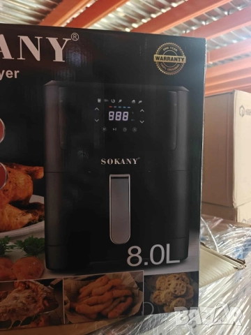 Фритюрник с горещ въздух Sokany SK-ZG-8043, 8л., 2000W, снимка 4 - Фритюрници - 52131599