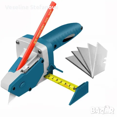 Многофункционален инструмент за рязане на гипсокартон с вградена ролетка 5м, снимка 3 - Други инструменти - 48926330