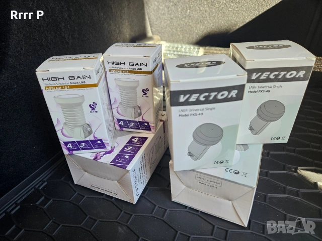 НОВИ сателитни конвертори единични/двойни 21бр., снимка 3 - Приемници и антени - 53217552