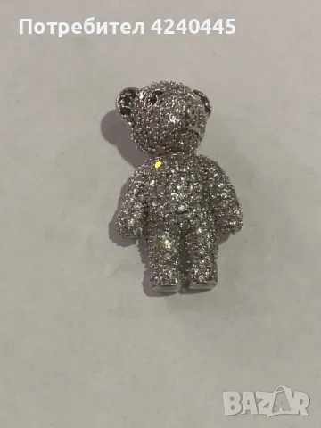 Сребърна висулка мече