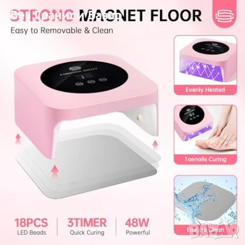 Нова Гел Лампа 48W за Домашен Маникюр нокти ръце със Сензор + Таймер, снимка 4 - Продукти за маникюр - 51251312