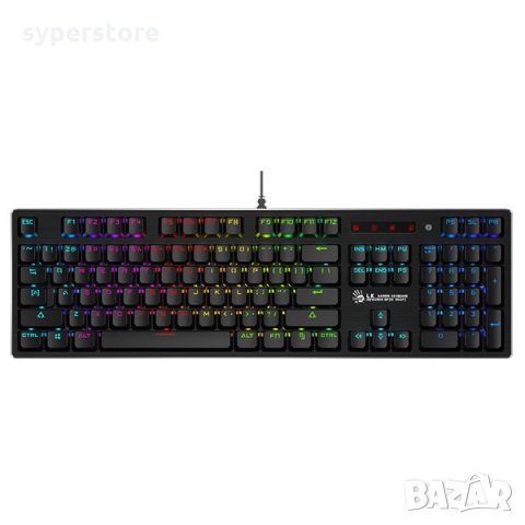 Клавиатура Геймърска USB BLOODY B820R Light Strike Черна с RGB подсветка, снимка 1 - Клавиатури и мишки - 32080036