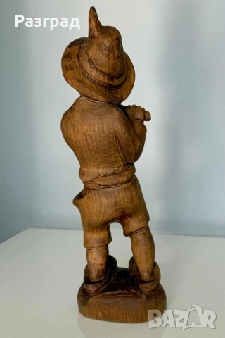 Винтидж фигурка дърворезба, снимка 4 - Статуетки - 52348615