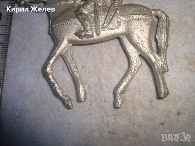 СТАРА ФИГУРКА ОЛОВЕН ВОЙНИК КОННИК РИЦАР ЗНАМЕНОСЕЦ ВОИН за КОЛЕКЦИЯ ДЕКОРАЦИЯ 25846, снимка 10 - Колекции - 38151947