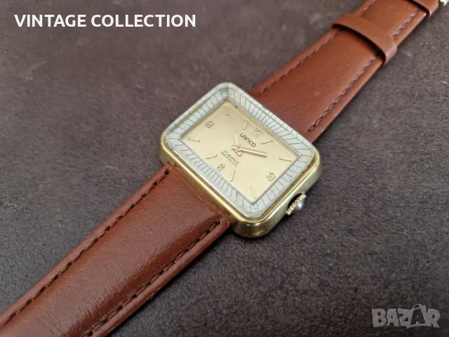 LANCO Швейцарски механичен часовник Позлатен SWISS MADE 17 Камъка, снимка 2 - Антикварни и старинни предмети - 49237369