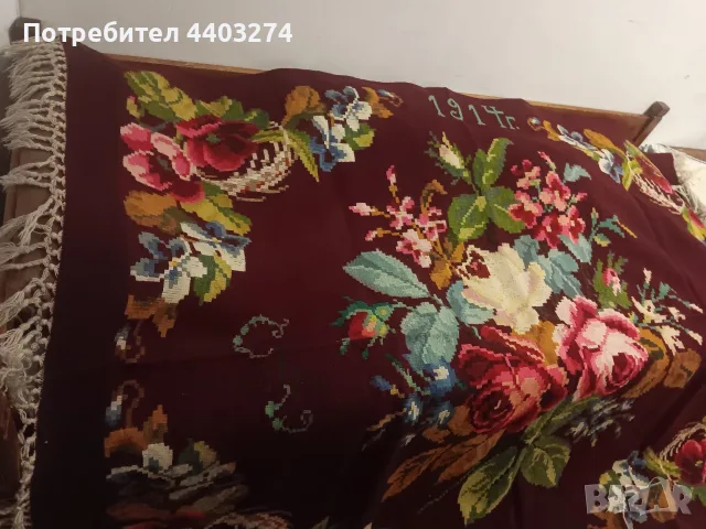уникален ръчно тъкан вълнен килим., снимка 4 - Килими - 56184566