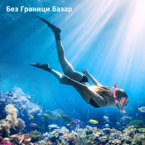Нов Комплект за шнорхелинг с маска и сух шнорхел 180° панорама за море, снимка 3 - Водни спортове - 53970107