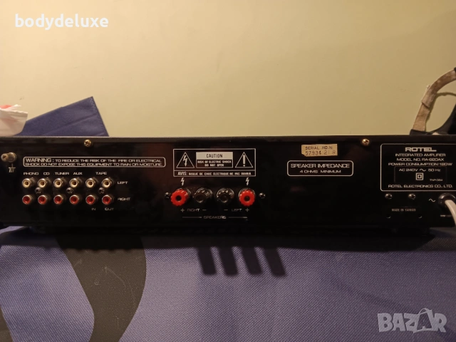 ROTEL RA-920AX усилвател, снимка 4 - Ресийвъри, усилватели, смесителни пултове - 54142791
