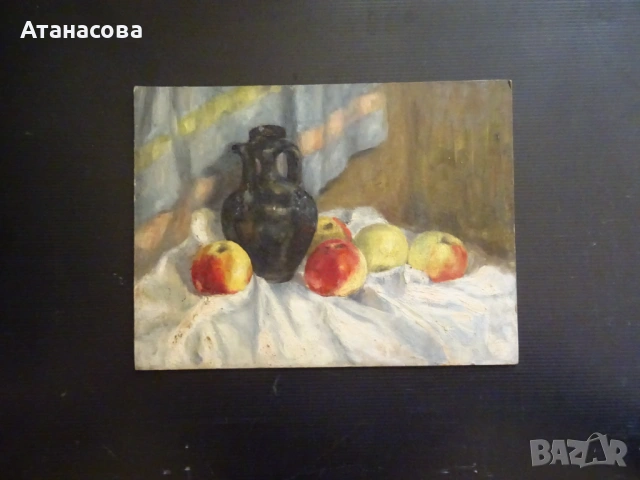 ТАНЯ ТАНЧЕВА  картина Натюрморт масло 1990 г 1, снимка 7 - Картини - 54140099