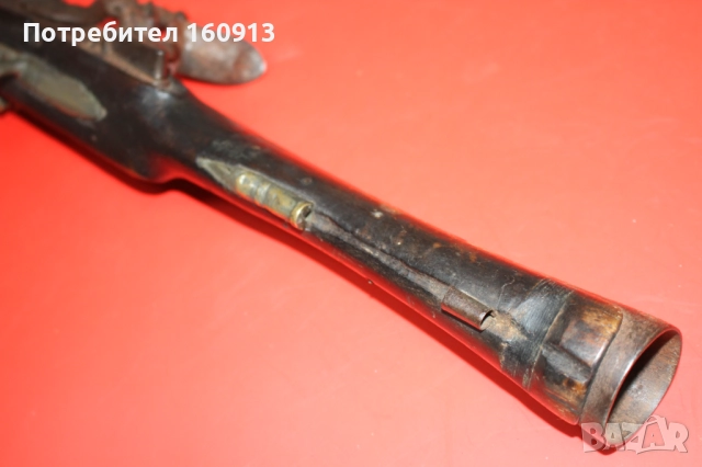 Стар кремъчен тромбон тромблон пушка кремъклия пистолет османски балкански., снимка 12 - Антикварни и старинни предмети - 52504668