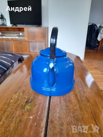 Стар емайлиран чайник #77, снимка 2 - Други ценни предмети - 49678504