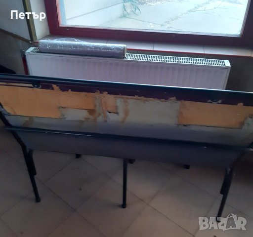 Голямо кожено канапе сепаре от тръбна мебел, снимка 4 - Дивани и мека мебел - 44405746