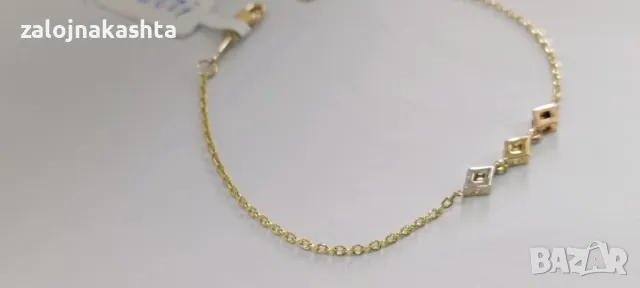 Нова-Златна гривна-1,55гр/14кр, снимка 6 - Гривни - 48892751